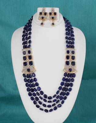 Blue cubic zirconia necklace-sets 1