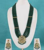 Green cubic zirconia necklace-sets