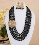 Black cubic zirconia necklace-sets