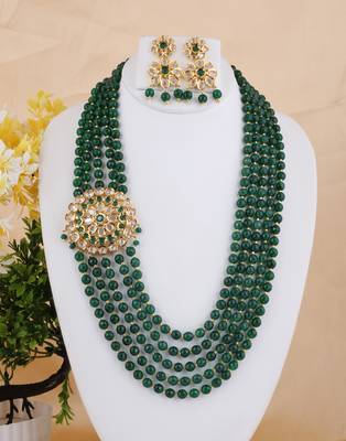 Green cubic zirconia necklace-sets 1