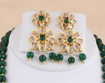 Green cubic zirconia necklace-sets 3