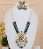 Green cubic zirconia necklace-sets