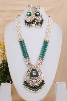 Red cubic zirconia necklace-sets