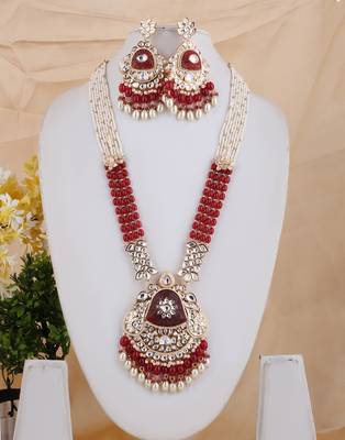 Pink cubic zirconia necklace-sets 1