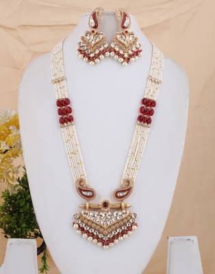 Red cubic zirconia necklace-sets 1