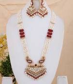 Red cubic zirconia necklace-sets