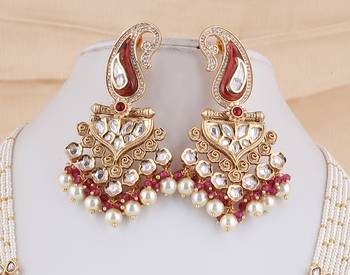 Red cubic zirconia necklace-sets 3