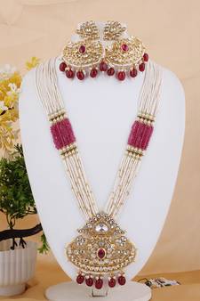 White cubic zirconia necklace-sets