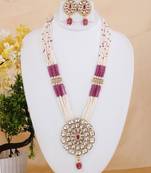 Pink cubic zirconia necklace-sets