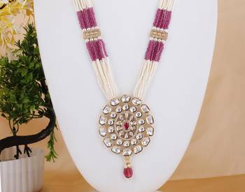Pink cubic zirconia necklace-sets 2