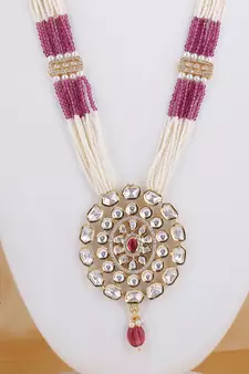 Pink cubic zirconia necklace-sets