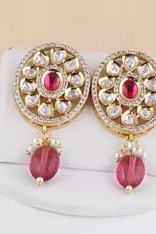 Pink cubic zirconia necklace-sets