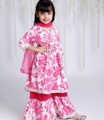 KID1 Rose Pink kurti sharara