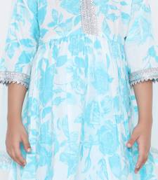 KID1 Rose Blue kurti sharara