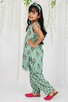 KID1 Summer Blossom kurti salwar with hair band