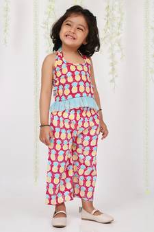 KID1 Pina colada halter neck top with pant