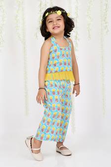 KID1 Pina colada halter neck top with pant