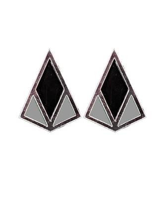Minimal Stud Grey Acrylic Earring 2
