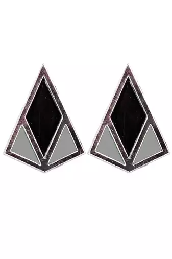 Minimal Stud Grey Acrylic Earring