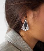 Minimal Stud Grey Acrylic Earring