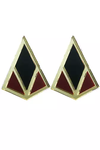 Minimal Stud Maroon Acrylic Earring