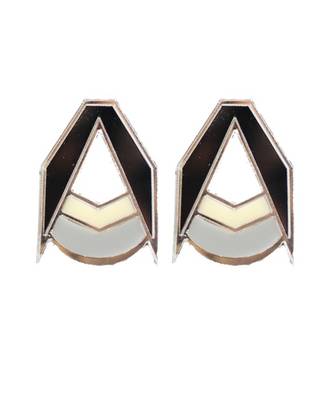 Minimal Stud Grey Acrylic Earring 2