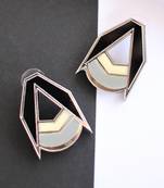 Minimal Stud Grey Acrylic Earring