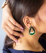 Minimal Stud Green Acrylic Earring