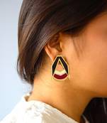 Minimal Stud Maroon Acrylic Earring