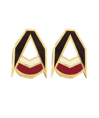 Minimal Stud Maroon Acrylic Earring 2