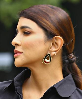 Minimal Stud Maroon Acrylic Earring 3