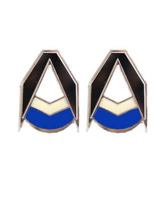 Minimal Stud Blue Acrylic Earring 1
