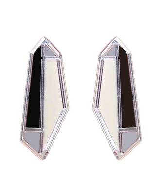 Statement Earwear Grey Acrylic Earring 2