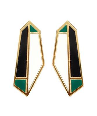 Statement Earwear Green Acrylic Earring 3