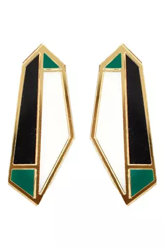 Statement Earwear Green Acrylic Earring
