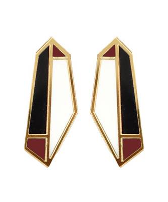 Statement Earwear Maroon Acrylic Earring 2