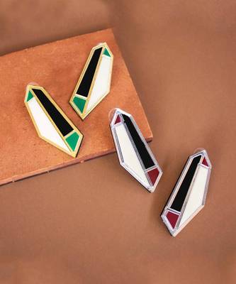 Statement Earwear Maroon Acrylic Earring 3