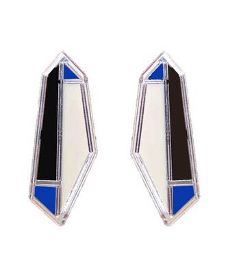 Statement Earwear Blue Acrylic Earring 2