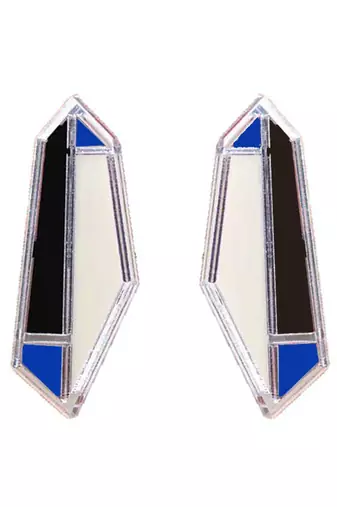 Statement Earwear Blue Acrylic Earring