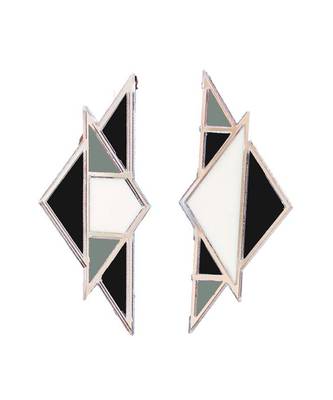 Mismatch Earwear Grey Acrylic Earring 2