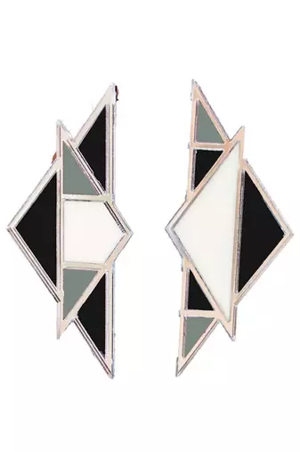 Mismatch Earwear Grey Acrylic Earring