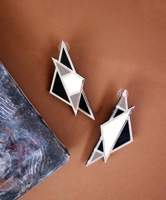 Mismatch Earwear Grey Acrylic Earring 5