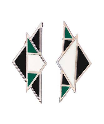 Mismatch Earwear Green Acrylic Earring 2