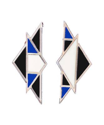 Mismatch Earwear Blue Acrylic Earring 1