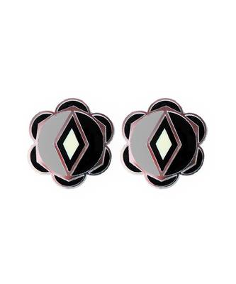 Flower Earwear Grey Acrylic Earring 2