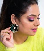 Flower Earwear Green Acrylic Earring