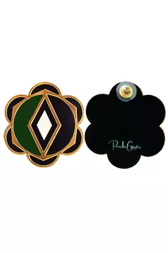 Flower Earwear Green Acrylic Earring