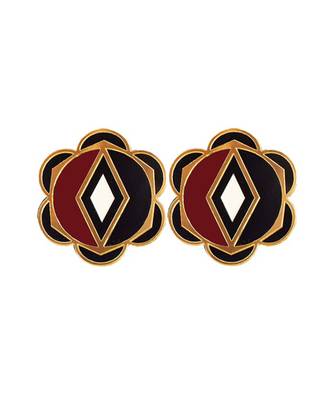 Flower Earwear Brown Acrylic Earring 2