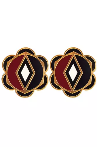 Flower Earwear Brown Acrylic Earring