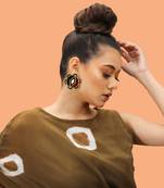 Flower Earwear Brown Acrylic Earring